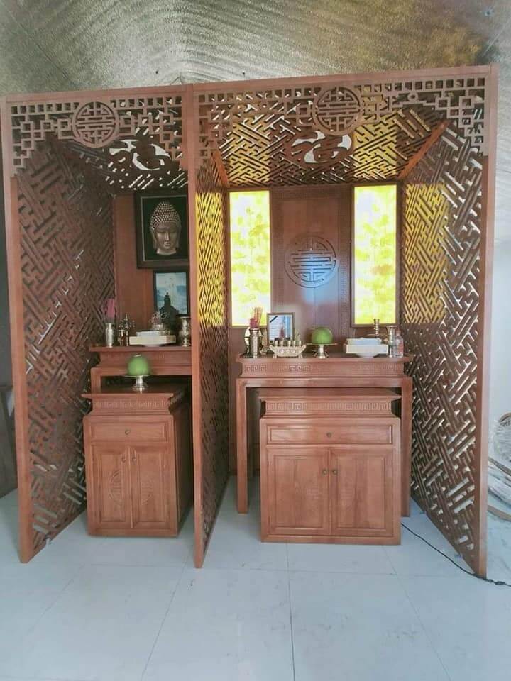 Ban Thờ Gia Tiên+Phật - Mẫu 15