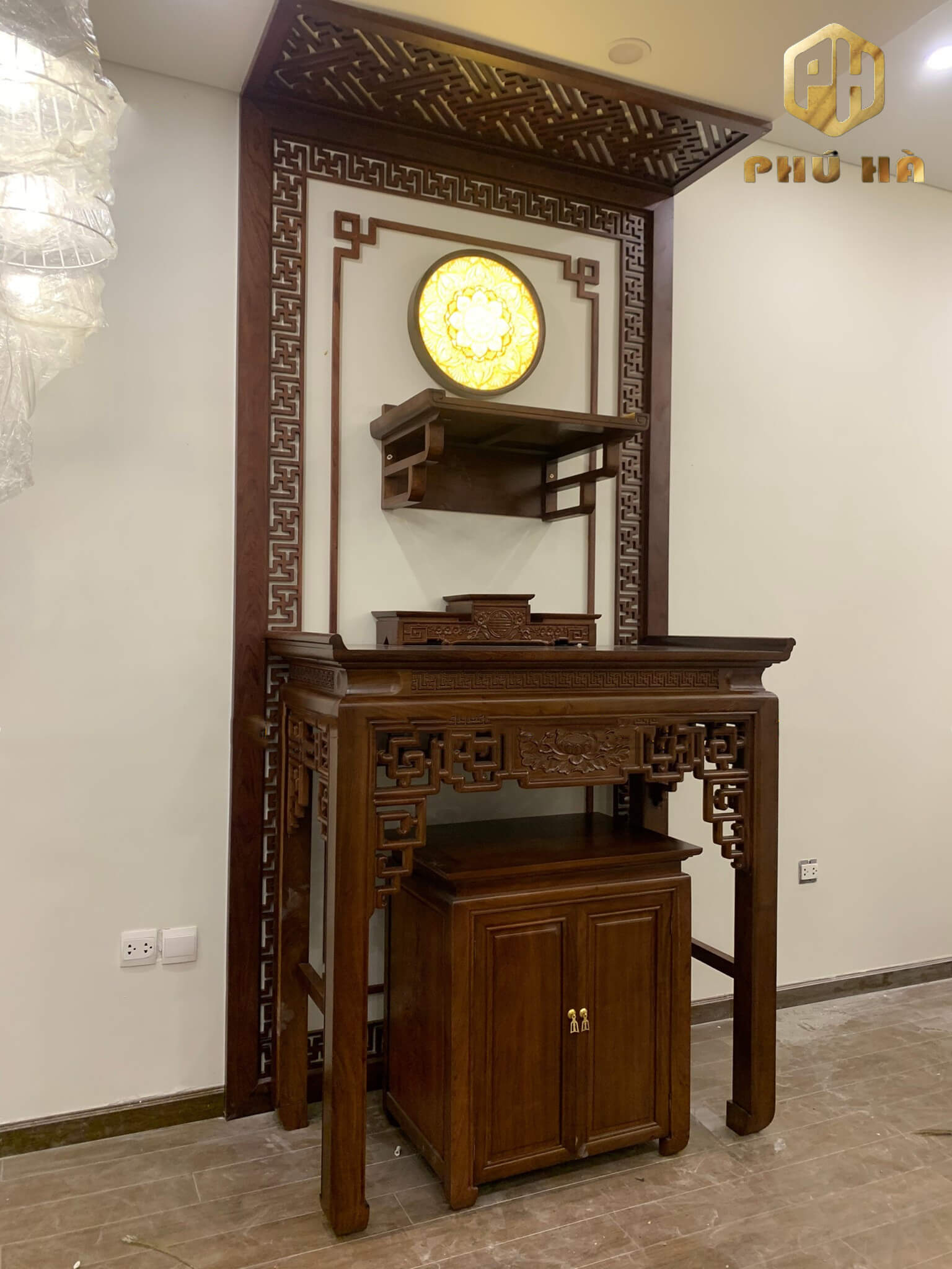 Ban Thờ Gia Tiên+Phật - Mẫu 17