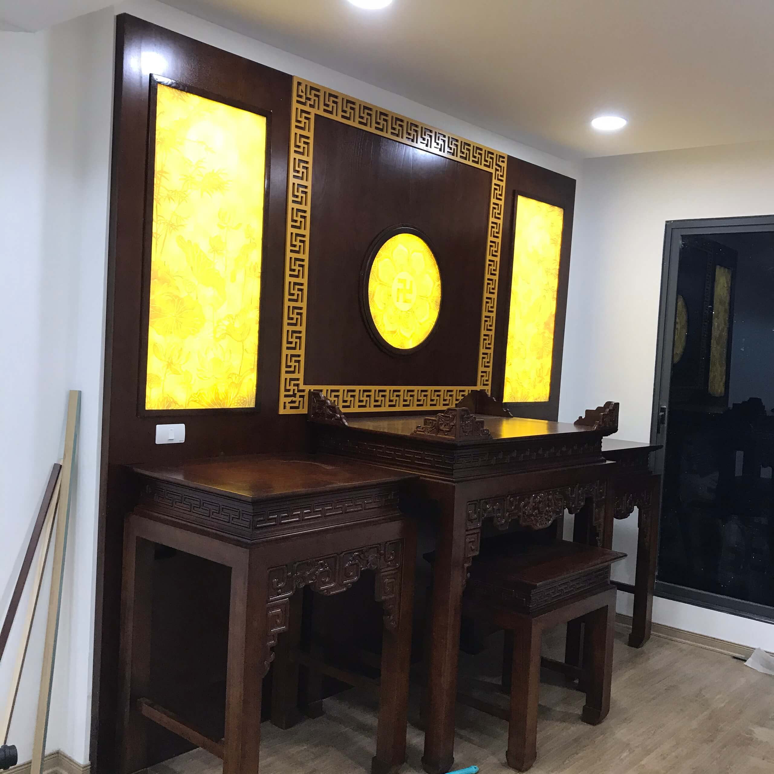 Ban Thờ Gia Tiên+Phật - Mẫu 25