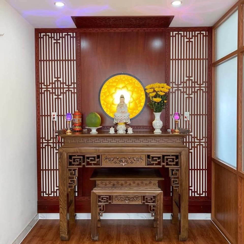 Ban Thờ Gia Tiên+Phật - Mẫu 28