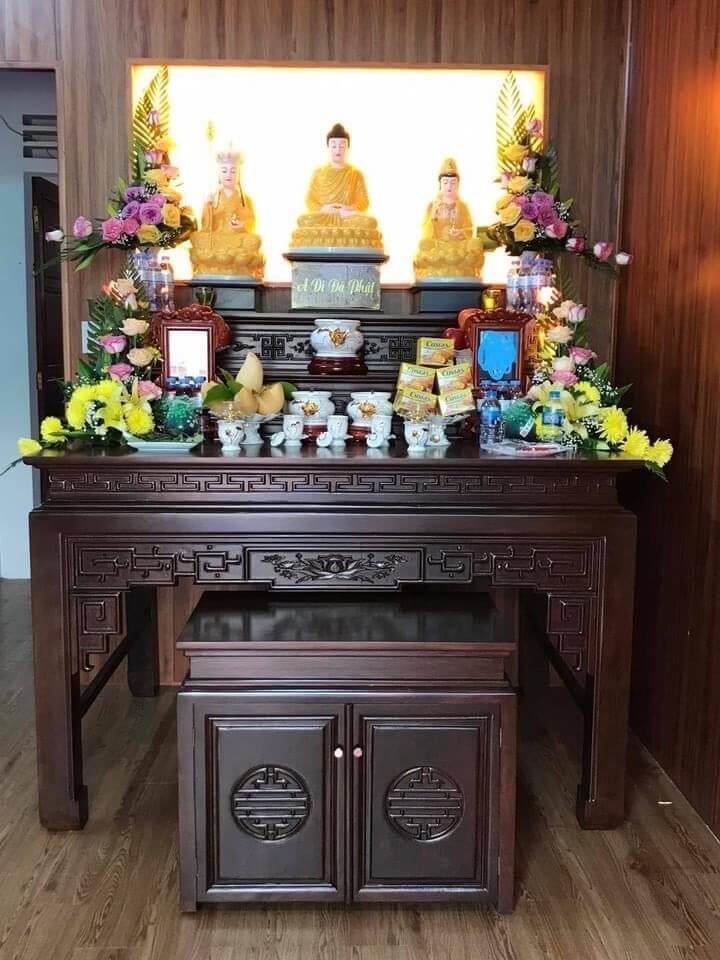 Ban Thờ Gia Tiên+Phật - Mẫu 29