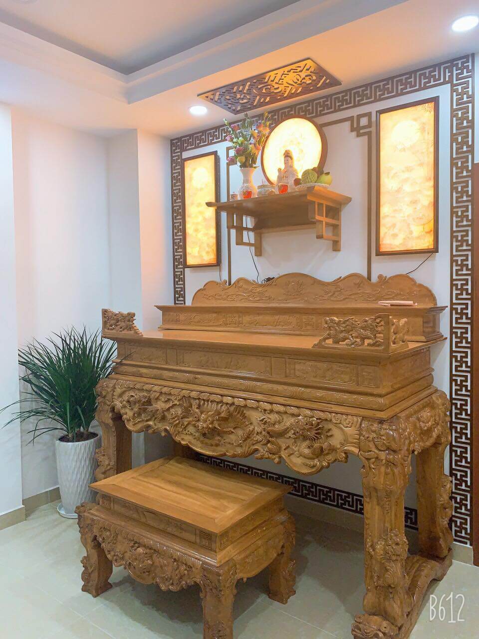 Ban Thờ Gia Tiên+Phật - Mẫu 33